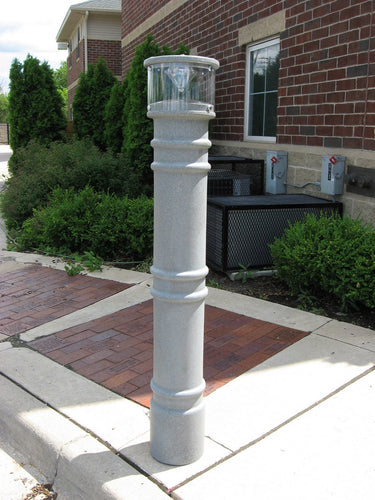 METRO-GRAY BOLLARD COVER W/LIGHT 57 IN - Model BPCDMLUVGY
